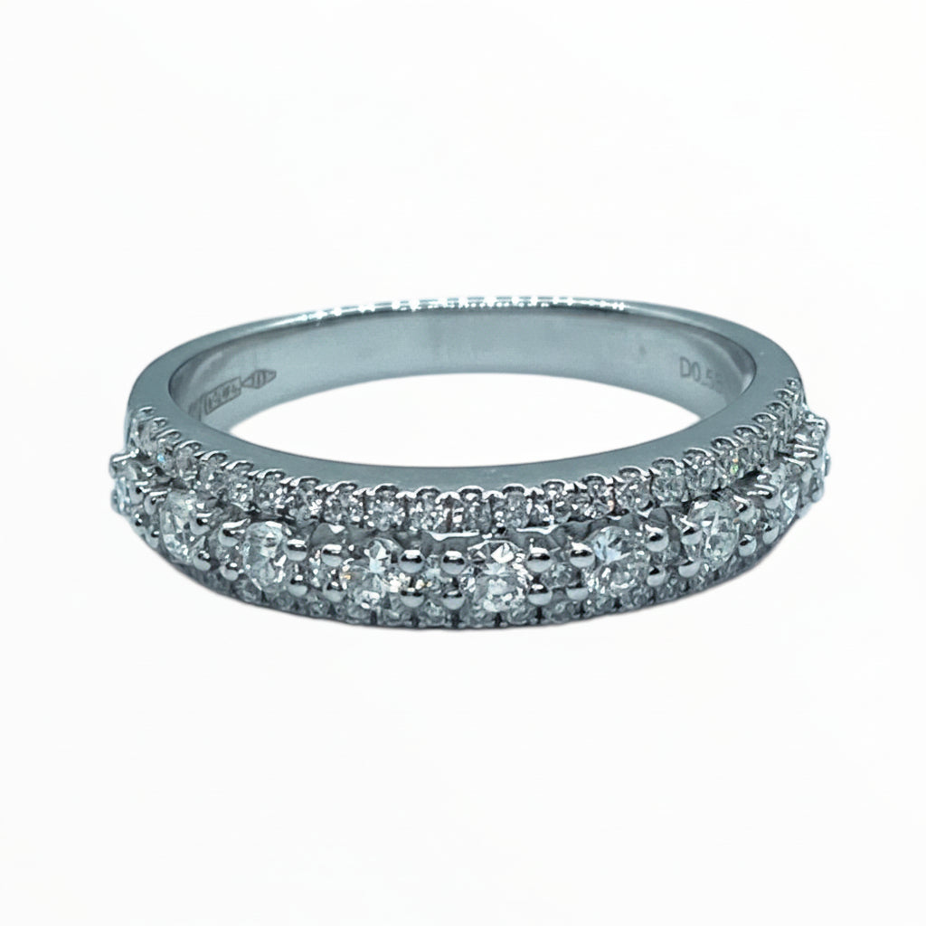 ANELLO FEDINA IN ORO BIANCO CON DIAMANTI ABX16808 GIORGIO VISCONTI