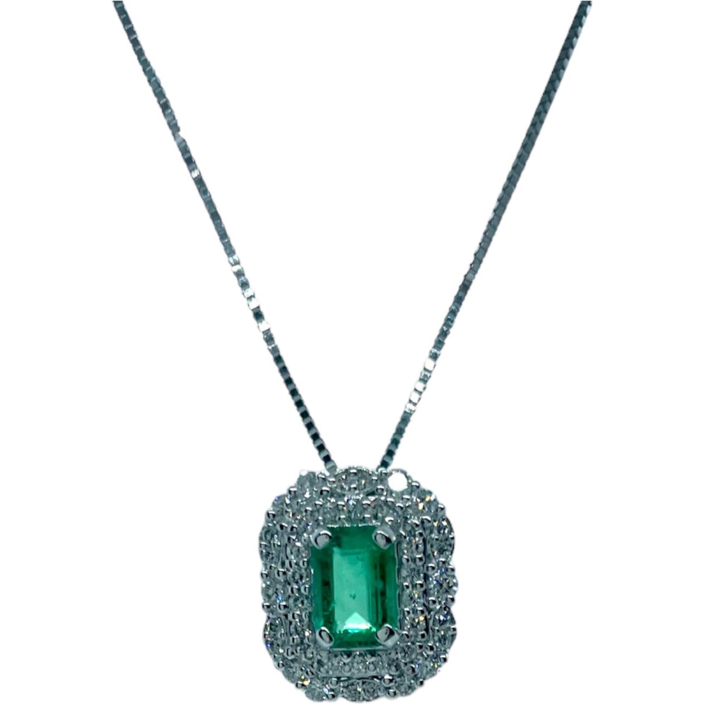 Collana DonnaOro Smeraldo e Brillanti - DPE10862.042