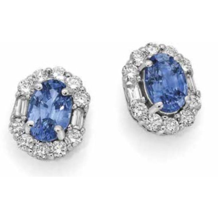 Orecchini DonnaOro Zaffiro e Brillanti - DOZ10856.050