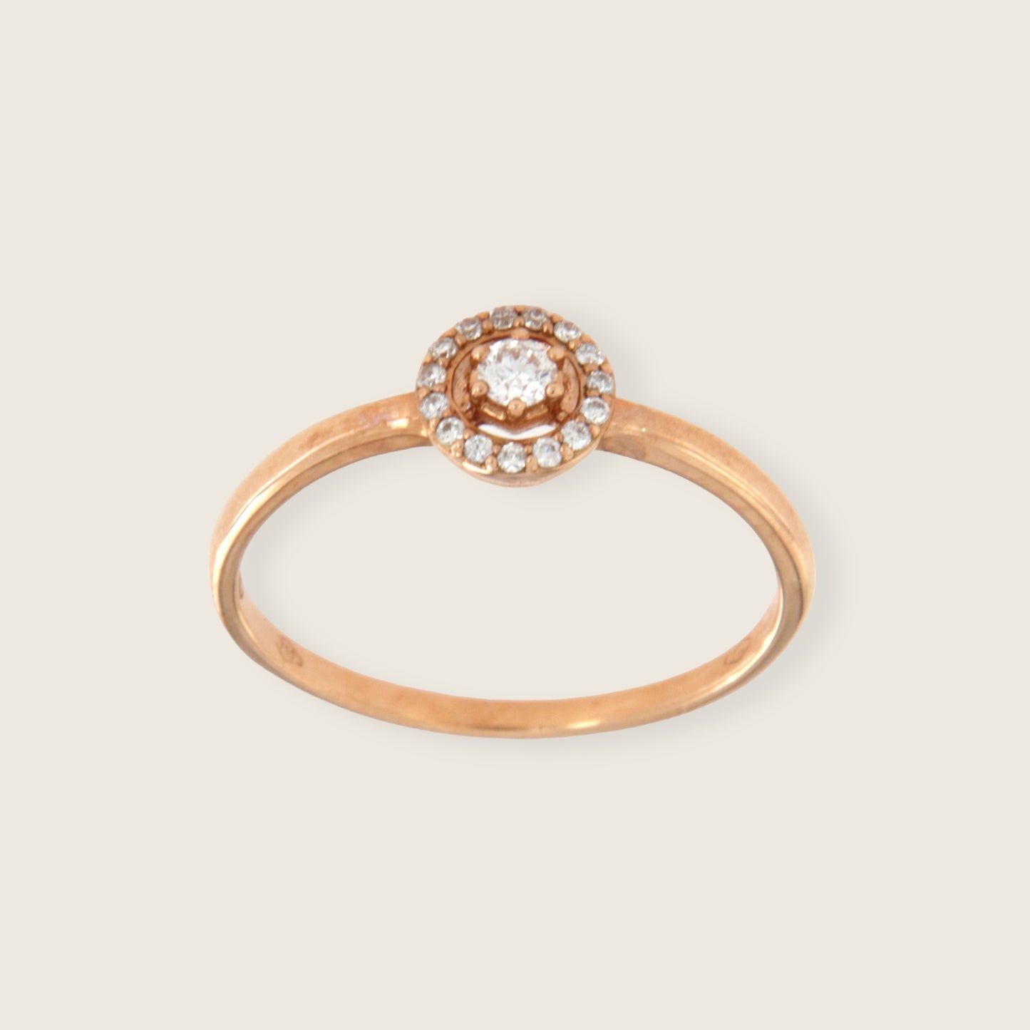 Anello in oro rosa con diamanti Crivelli