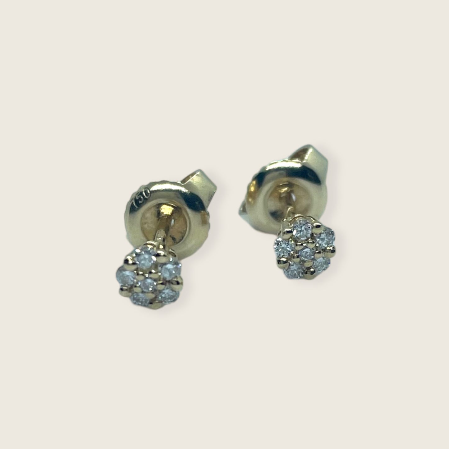 Orecchini a fiore in oro con diamanti Crivelli 370-XE3029