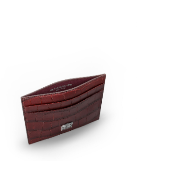 Portacarte pelle Croco borgogna Giovanni Raspini L0029