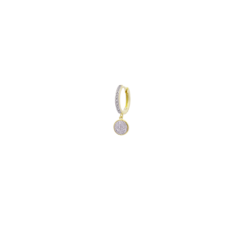 MONO-ORECCHINO HOOP PAVÈ CERCHIO SMALL - STARDUST TEN RUE DES MILLE