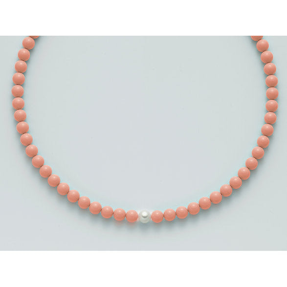 Light Gray Collana Donna Miluna collezione Terra e mare pcl4821 corallo rosa