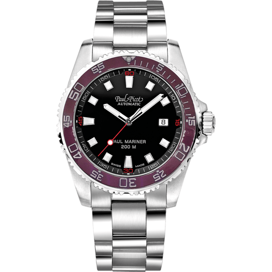 OROLOGIO PAUL PICOT – PAUL MARINE III AUTOMATICO GHIERA CERAMICA ROSSA 4352SG-CR