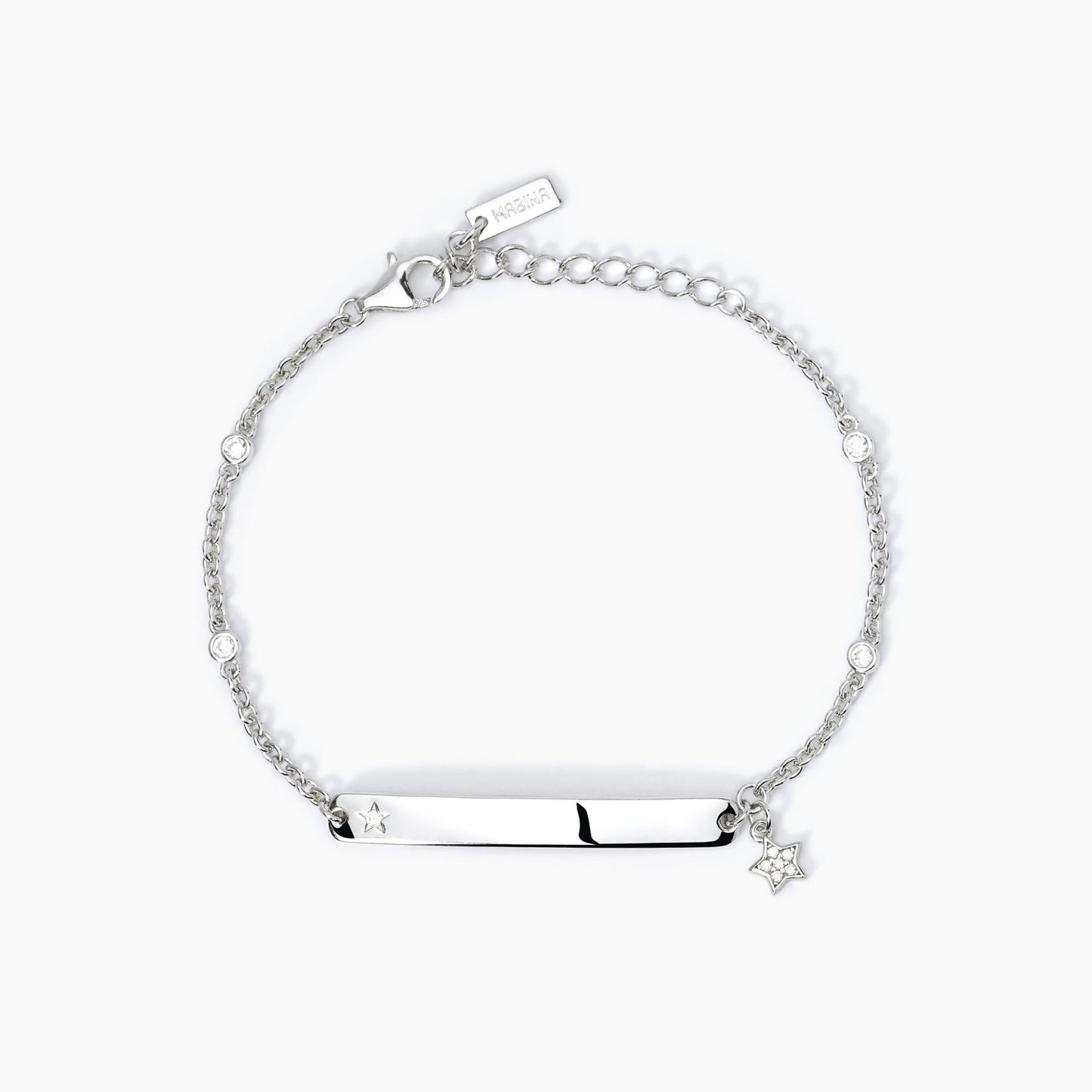 Ghost White Bracciale con targhetta in argento SOLO TUO MABINA 533641