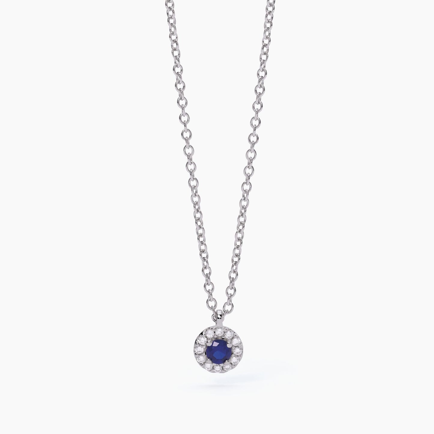 Snow Collana con zaffiro tondo MILANESIENNE MABINA 553494