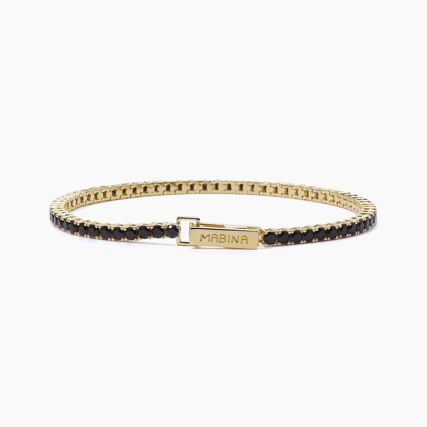 Bracciale tennis nero Tennis Club Mabina 533658-S