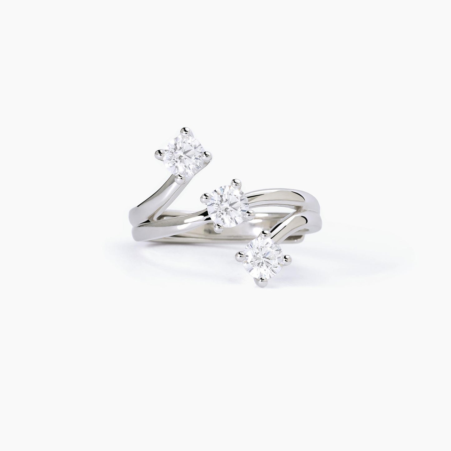Anello in argento con tre punti luce TRILOGY MABINA 523290