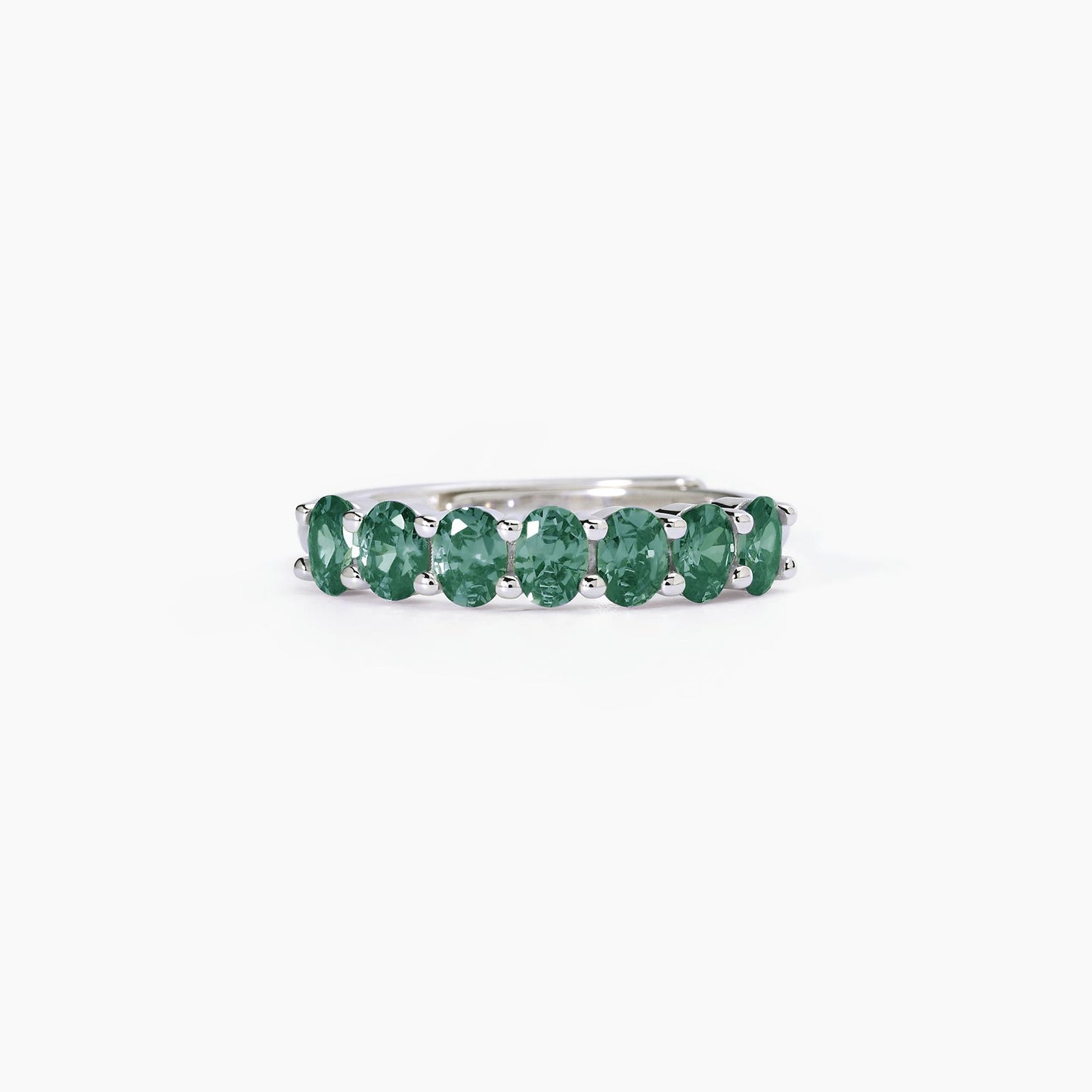 Anello Veretta in argento con smeraldi sintetica FESTIVAL MABINA 523293