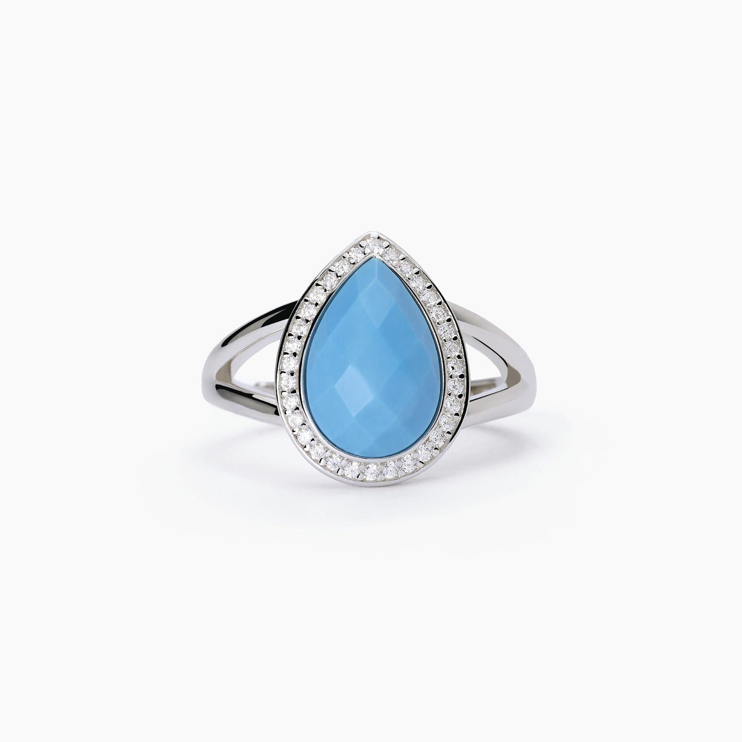 Anello in argento con pietra turchese DIVA MABINA 523297