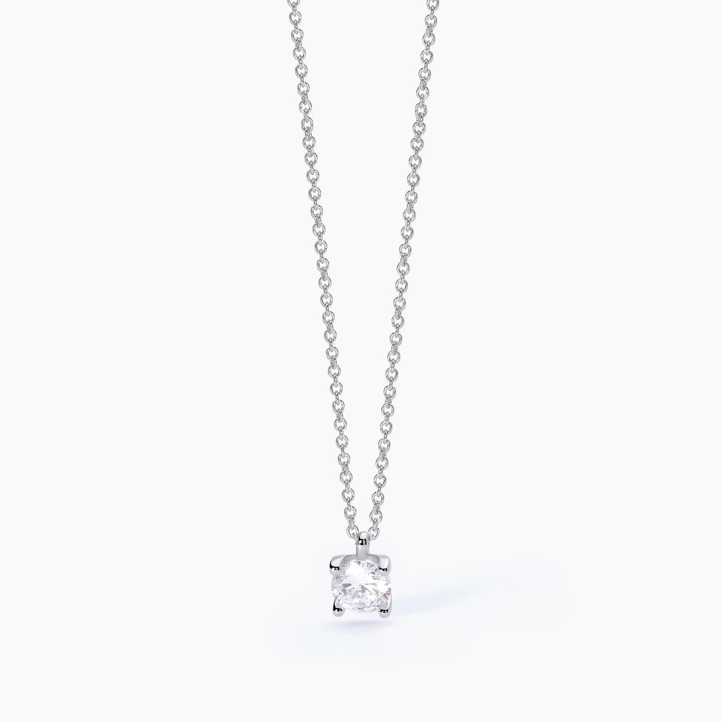 Girocollo in argento con catena forzatina e punto luce SHINY Mabina 553550