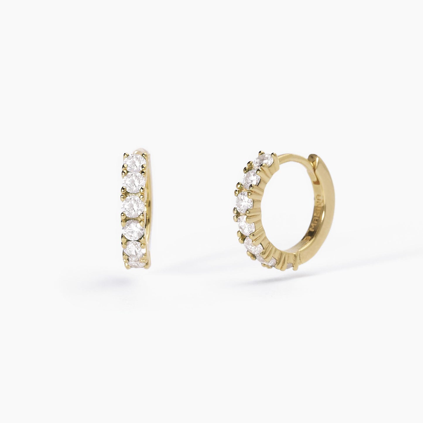 Orecchini a cerchio con zirconi bianchi SOIRÉE Mabina 563577