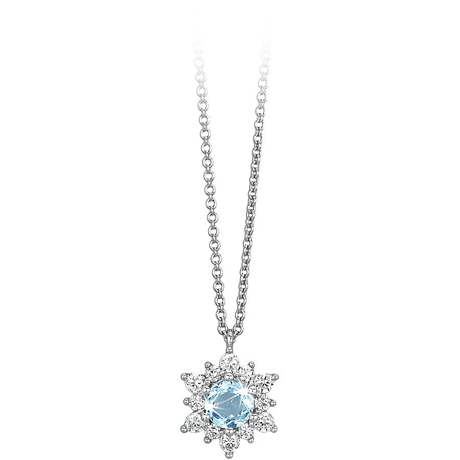 Collana con pietra color acquamarina Donna Mabina 553055 - Punto Gioielli