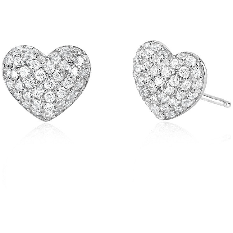 ORECCHINI CUORE PAVE' MABINA 563441