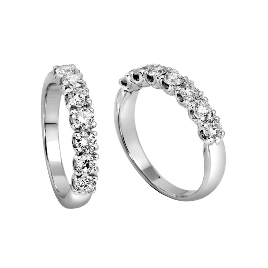 Anello fedina in oro bianco e diamanti Giorgio Visconti AB16007E