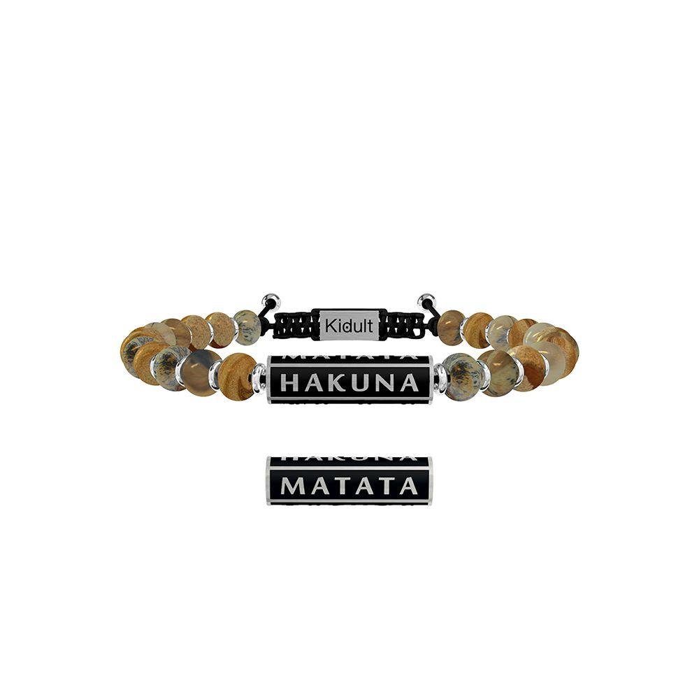 Dim Gray Bracciale Kidult Uomo HAKUNA MATATA | SENZA PENSIERI 731783