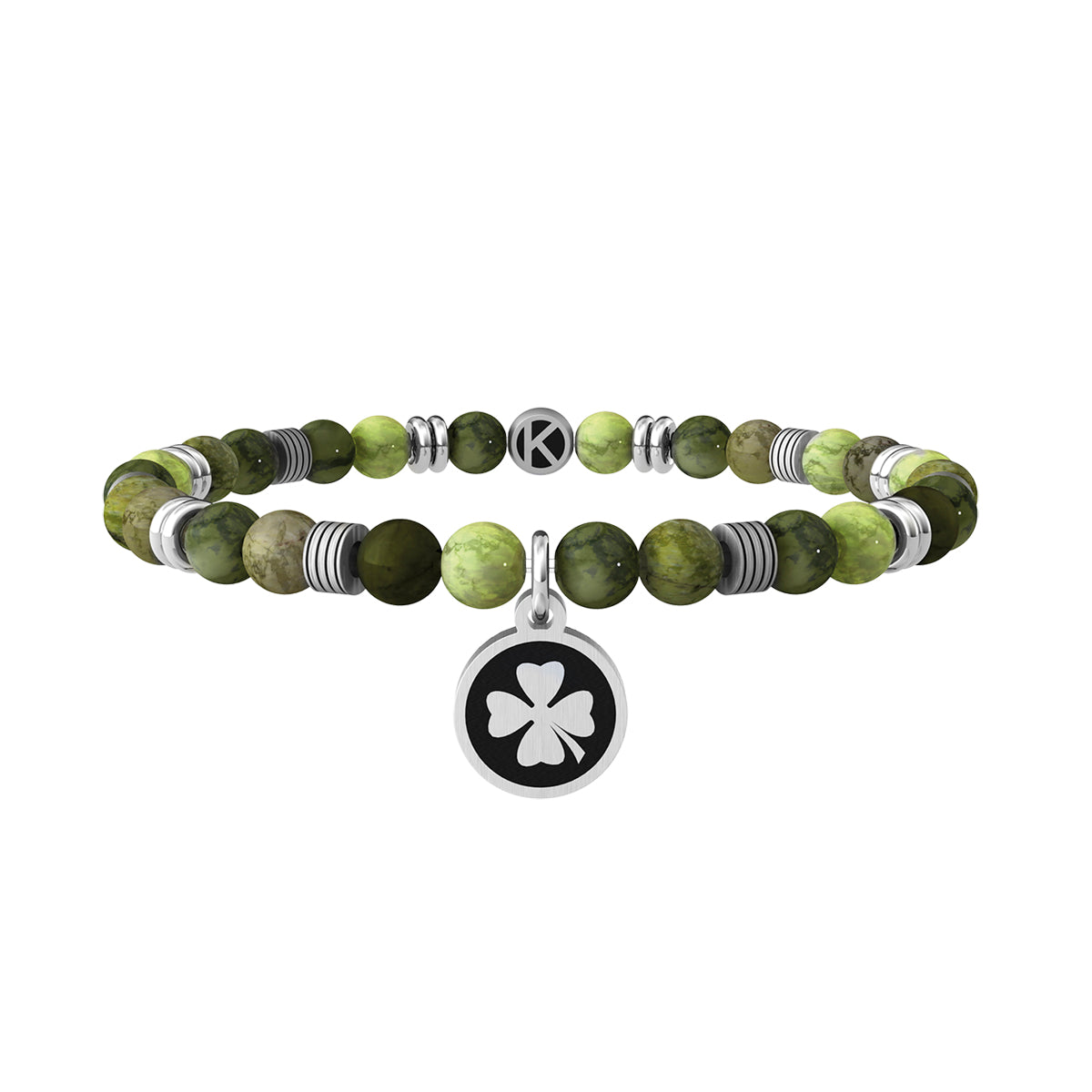 Dark Olive Green Bracciale Kidult QUADRIFOGLIO | GOOD LUCK 731988