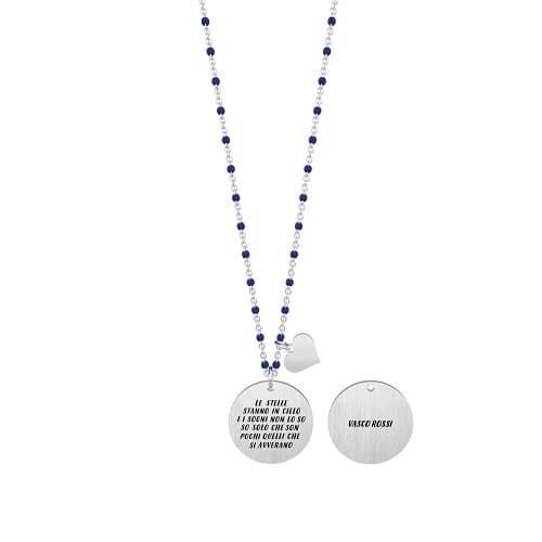 Light Gray Collana da donna Kidult Ridere di te 751134 Vasco Rossi