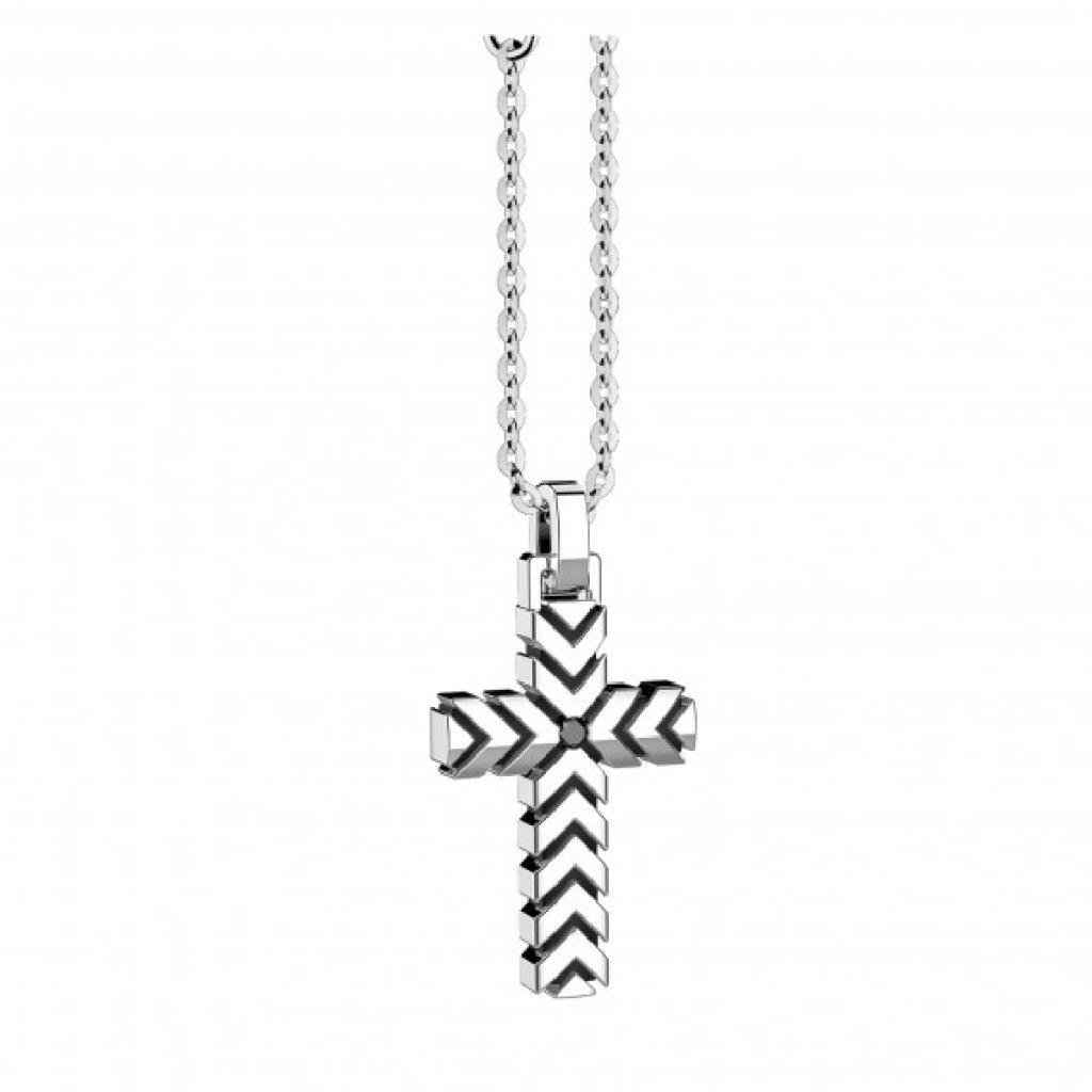 Collana Zancan Uomo in argento con croce : EXC614