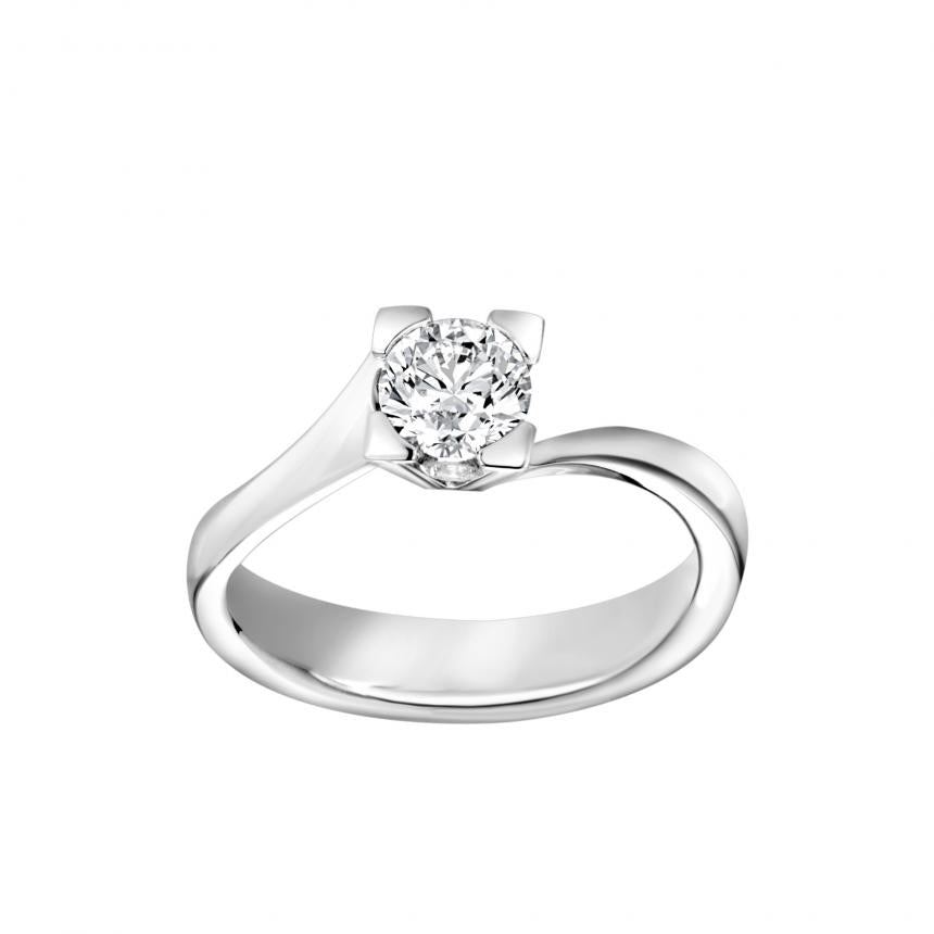 Light Gray ANELLO SOLITARIO IN ORO BIANCO E DIAMANTI AB15286D