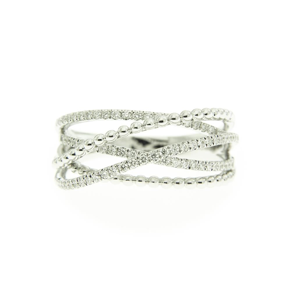 Beige ANELLO IN ORO BIANCO E DIAMANTI GIORGIO VISCONTI ABX16411