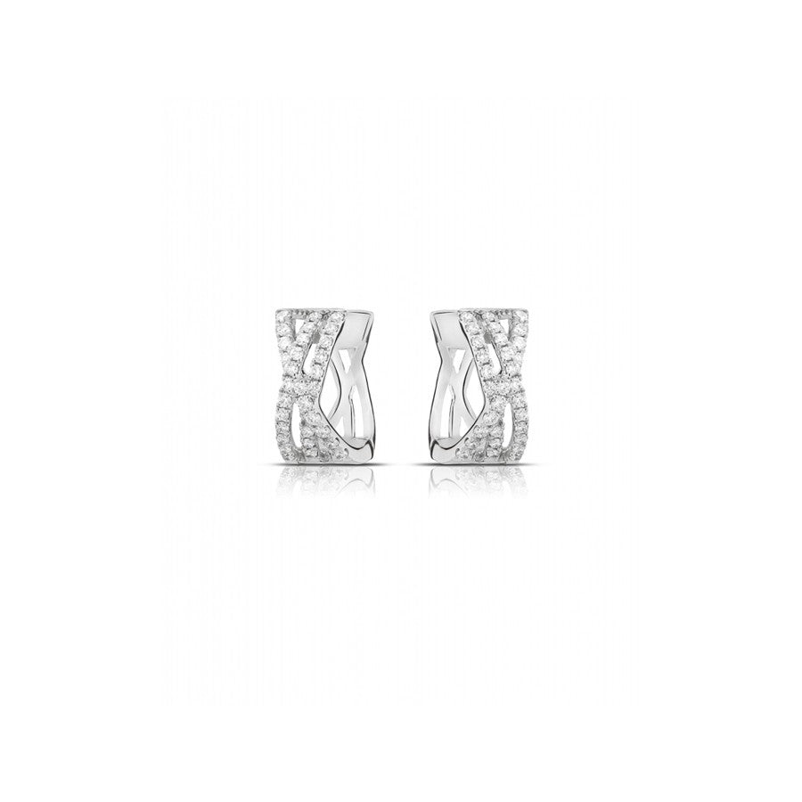 Light Gray ORECCHINI A CERCHIO IN ORO BIANCO E BRILLANTI GIORGIO VISCONTI BBX37837