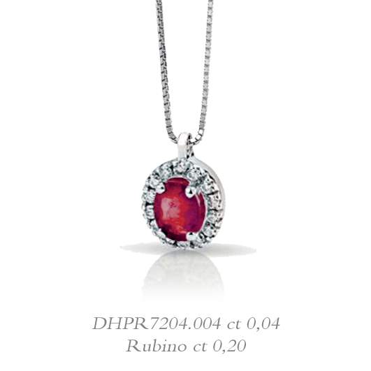 Collana DonnaOro Rubino e Brillanti - DHPR7204.004