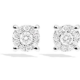 Light Gray ORECCHINI RECARLO IN ORO E DIAMANTI NODO AMORE E04PX988/080