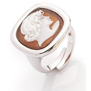 Beige Anello Donna A19 Cameo Italiano collezione Classica