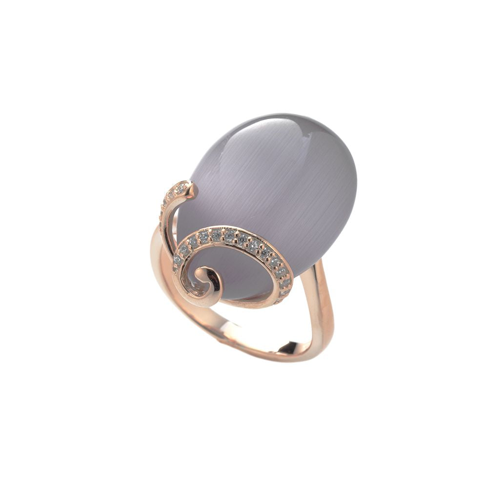 Dark Gray Anello da Donna Tatiana Fabergé in Argento e Zirconi – R1201V