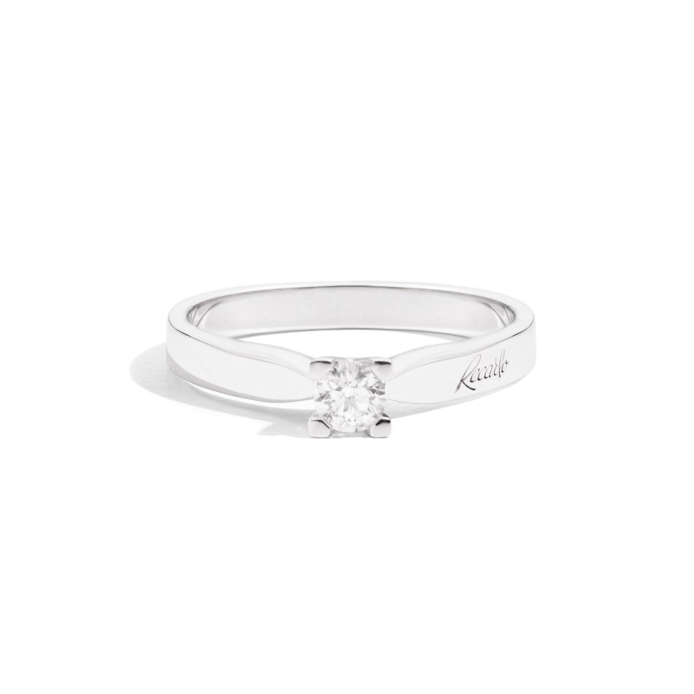 Anello solitario Recarlo collezione Maria Teresa in oro bianco e diamanti R30SO265/061