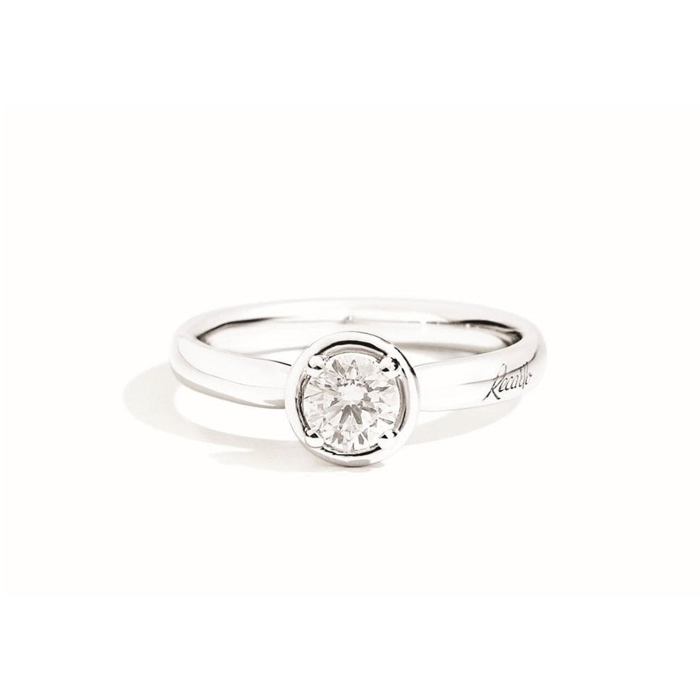 Anello solitario Recarlo in oro bianco e diamanti XE364/044