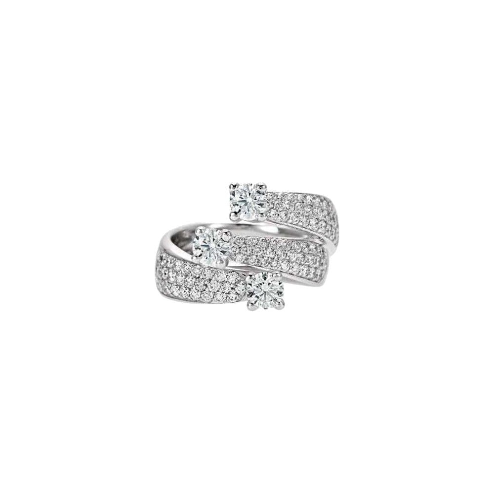 Anello trilogy Recarlo Eternity in oro e brillanti R02TP677/113
