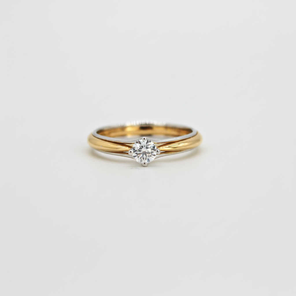 Light Gray ANELLO SOLITARIO IN ORO BIANCO E DIAMANTI GIORGIO VISCONTI A16841E