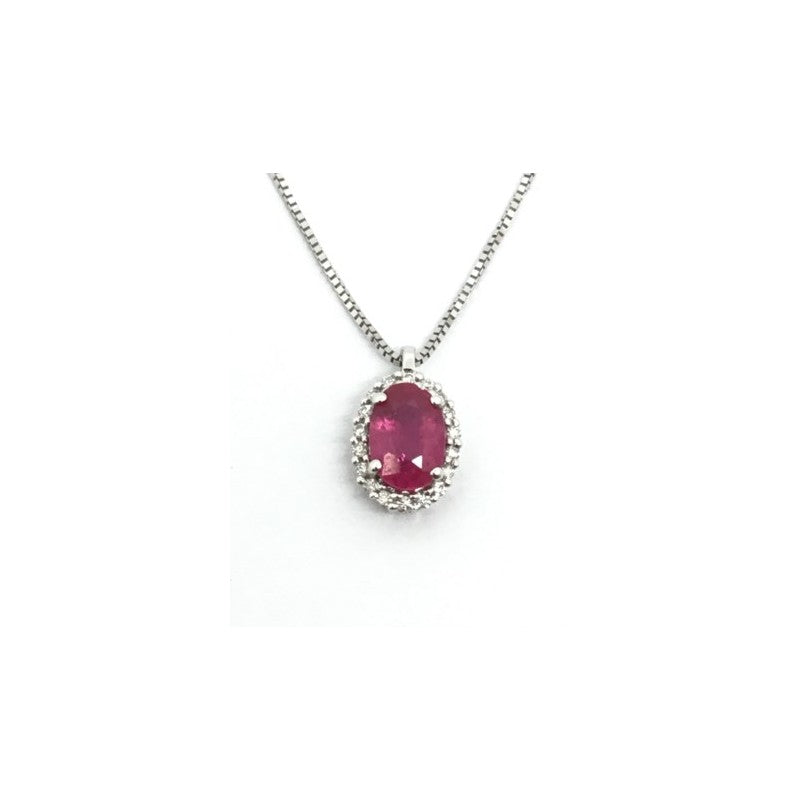 Dim Gray Collana DonnaOro Rubino e Brillanti - DHPR7877.006