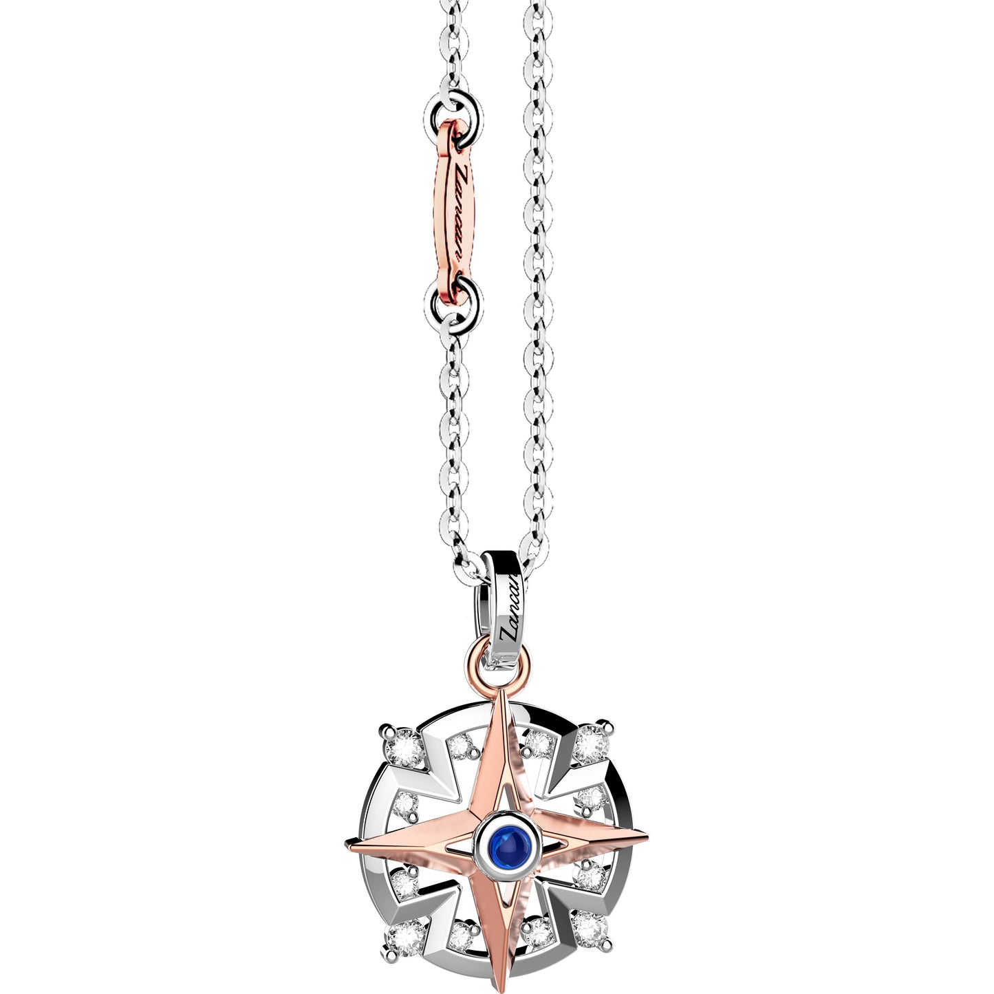 Girocollo con Rosa dei Venti Zancan in Oro e Diamanti EC851BR-ZB