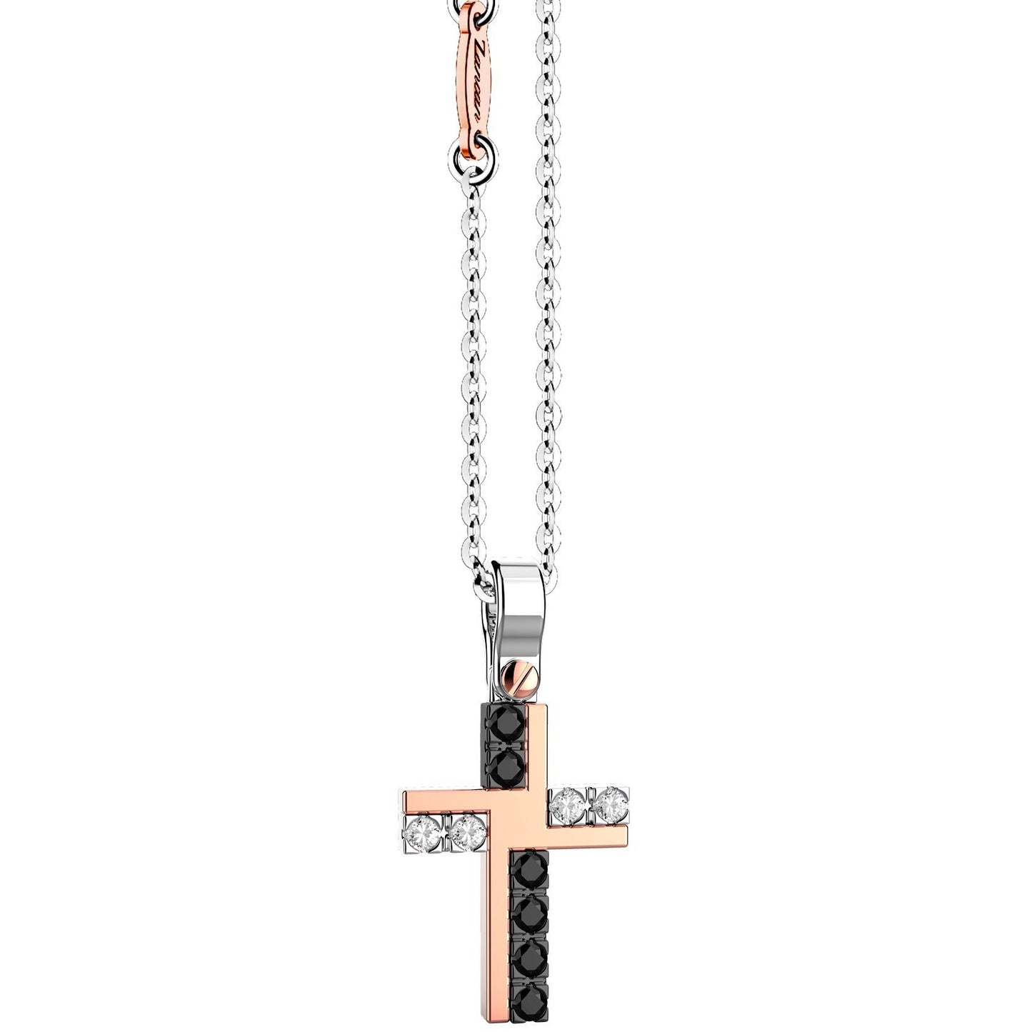 Collana Zancan con croce in oro da uomo Ref: EC910RB - Punto Gioielli