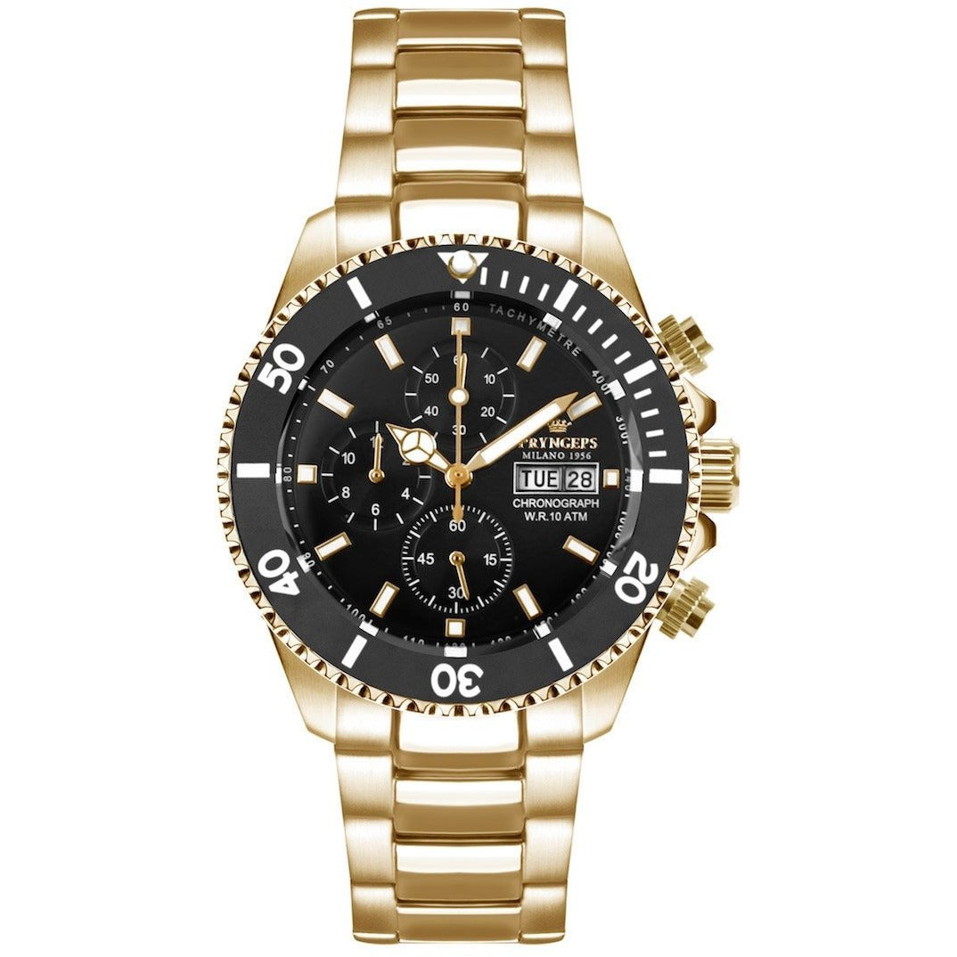 Dark Slate Gray OROLOGIO PRYNGEPS CR636/L CHRONO SUB 100 MT PROFESSIONAL MEDITERRANEO