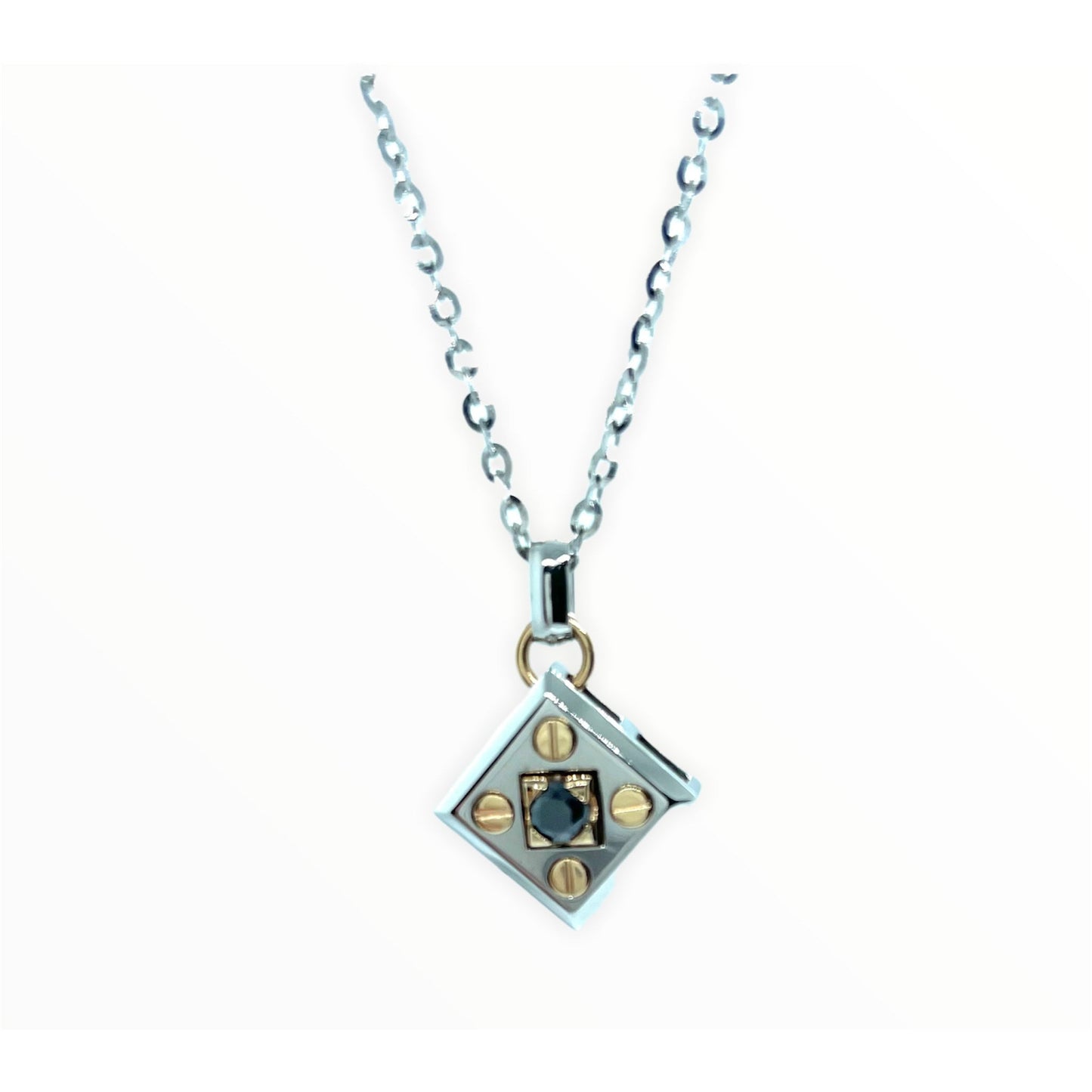 White Smoke Collana Zancan punto luce in oro da uomo EC446RB/12