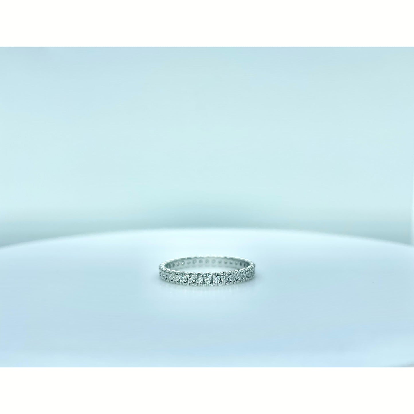 Anello fedina a giro in oro bianco e diamanti Giorgio Visconti AB16496B