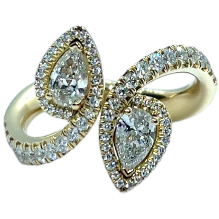 ANELLO CONTRARIE' IN ORO ROSA, DIAMANTI GIORGIO VISCONTI AR16959D