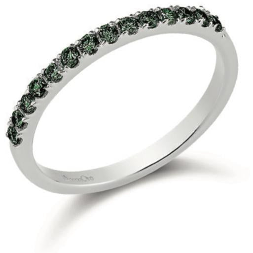 Light Gray Anello Fedina DonnaOro in oro con smeraldi DHAE9341