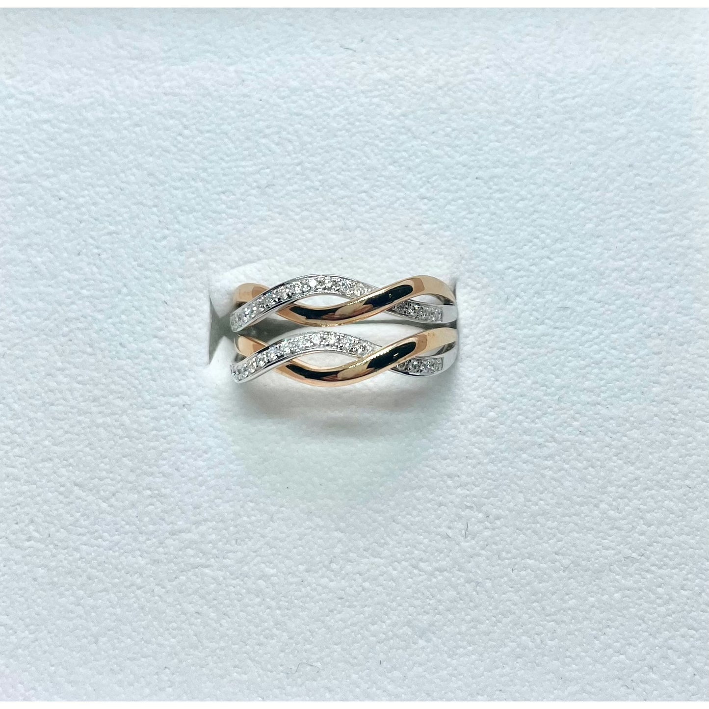 RING IN ROSE, WHITE GOLD AND DIAMONDS AX16855