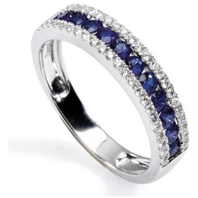 Light Gray Veretta piccola Plaza con zaffiri e diamanti DCAZ 9283.022 DonnaOro