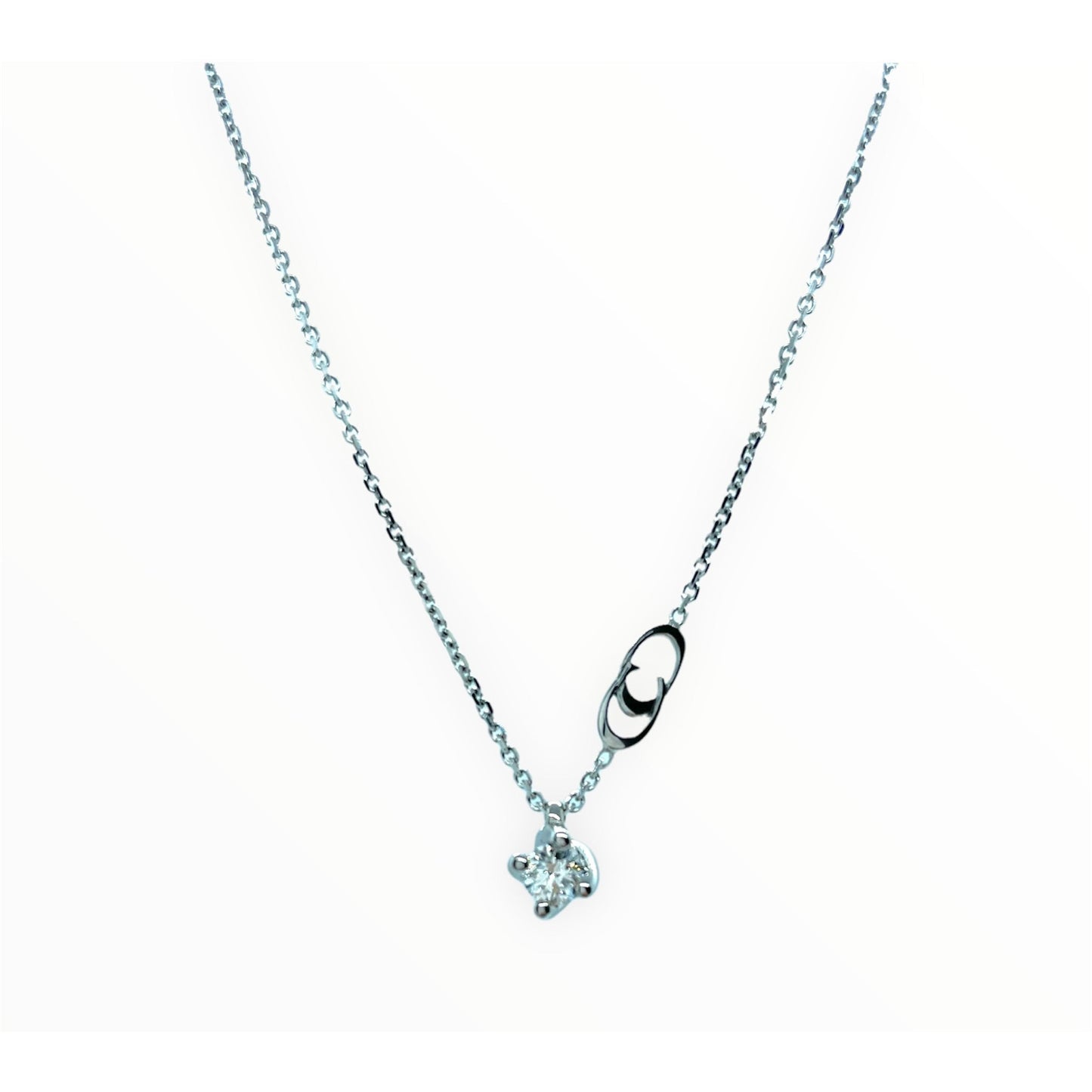 Ghost White GIROCOLLO PUNTO LUCE IN ORO BIANCO, CHIMENTO 1GEK0151G5450