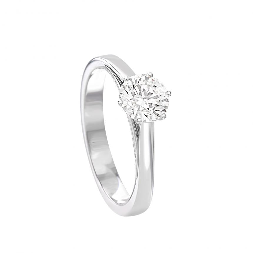 Light Gray ANELLO SOLITARIO IN ORO BIANCO E DIAMANTI AB16607E