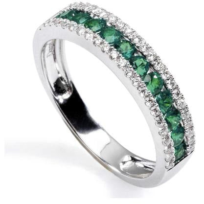 Light Gray Veretta piccola Plaza con smeraldo e diamanti DCAE9283.022 DonnaOro