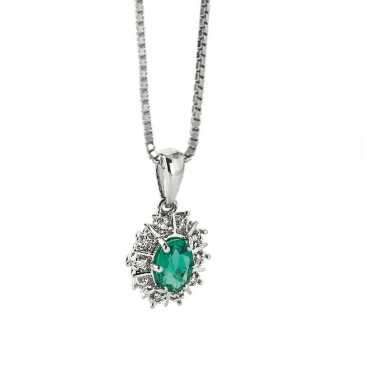 Light Gray Collana DonnaOro in oro , brillanti e smeraldo DCPE2453.005