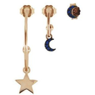ORECCHINI SET 3 PEZZI STELLA/LUNA/LUNA